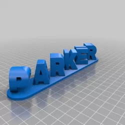 My Customized Triple Letter Blocks Ambigram