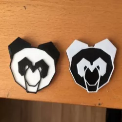 Panda magnet bicolor