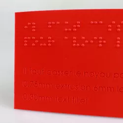 Plautus Braille Sample - 3D Print