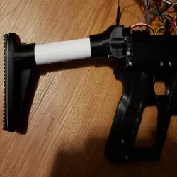 PVC pipe Nerf Stock with 5 degree drop
