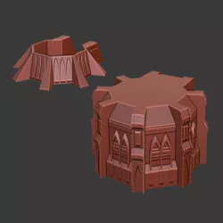 Quick Print Vase Mode Bunker for Sci Fi Tabletop Gaming