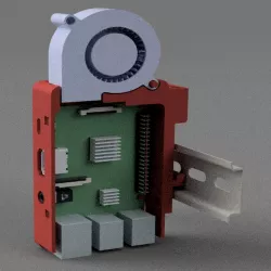 Raspberry PI Din Mount (with fan)