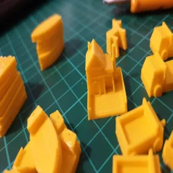 Road & Boat board game meeples and tokens