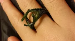 solitaire ring with diamond cluster
