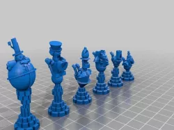 Steampunk Robot Chess