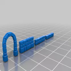Stone archway with wall section