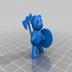 Teddy Bear with War Axe