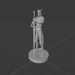 Tiefling Paladin holding Greatsword