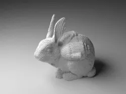 8-bit pixel | pixelized JetPack Bunny with Dissolvable material