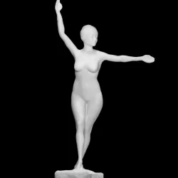 A Dancer Ready to Dance, the Right Foot Forward at The Barber Institute, Birmingham