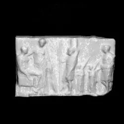 Adorants approaching Demeter and Persephone