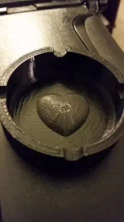 Ashtray with heart in the middle