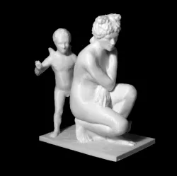 Bathing Aphrodite and Eros