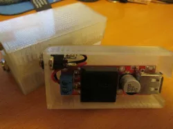 DC converter box for USB charging device