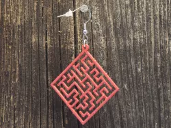 Earrings Ortogonal Maze 2