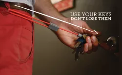 Faceted Bungee Keychain