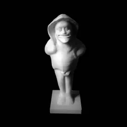 Figure of a comic actor at The British Museum, London