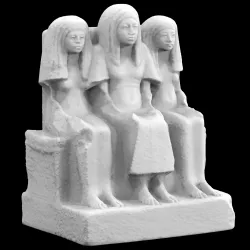 Funerary Sculpture of Amenemheb, Mayor of Thebes, with his Wife and Mother