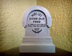 Haunted Mansion Tombstone - Here Lies Good Old Fred