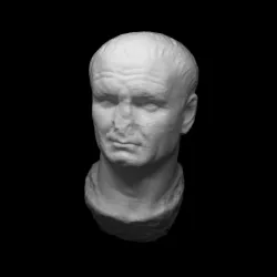 Head from a marble statue of Vespasian