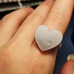 heart ring and heart pendant