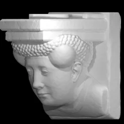 Human Headed Corbel (1) at The Grand Curtius Liege, Belgium