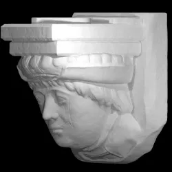 Human Headed Corbel (2) at The Grand Curtius Liege, Belgium