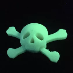 Jolly Roger Pendant (Glows-In-The-Dark)