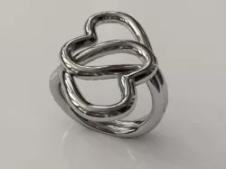 Knotted Hearts Ring