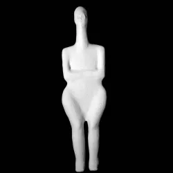 Marble figurine of a Woman (Plastiras type) at The British Museum, London