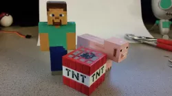 Minecraft - Steve, TNT and Pig
