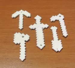 MineCraft Tool Keychains