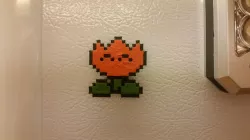 Pixel Fire Flower (Magnet or Pin) - Super Mario World