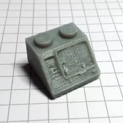 Retro computer terminal building brick