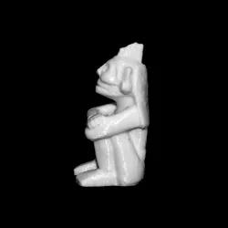 Sandstone seated figure of Mictlantecuhtli