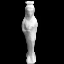 Scent bottle depicting a woman holding a dove at The British Museum, London