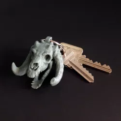 'Sleeping Bag' Mini Skull Charm, by 3DKitbash