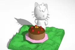 smaller hello kitty with cake