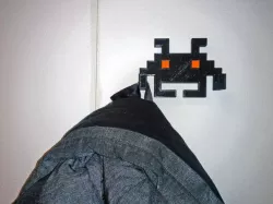 Space Invaders coat hangers