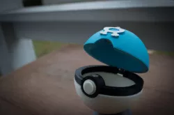 Team Aqua Pokeball, with magnetic clasp