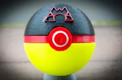 Team Magma Pokeball, with magnetic clasp