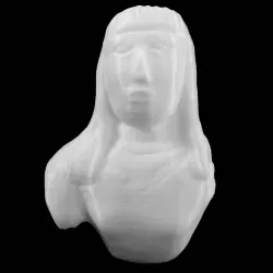 Terracotta Figure of a Woman with Long Hair at The British Museum, London