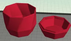 Twisted Octagonal Pot with Lid