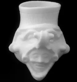 Vessel with Head emerging from serpent jaws at The British Museum, London