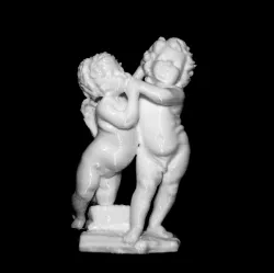 Winged Female Genius Crowning a Putto with a Laurel Wreath