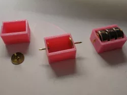 Button cell holder for 3x AG13/LR44