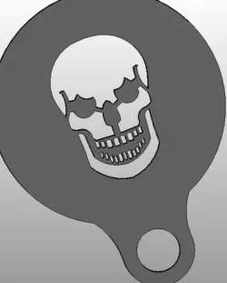 coffee Stencil - skull