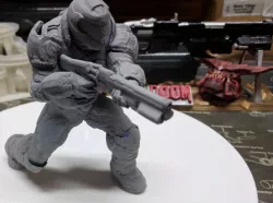 Doom marine (Doomguy) posed with shotgun