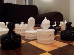 Double Spiraled Chess Set