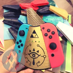 Ergonomic JoyCon Grip With Light Pipes